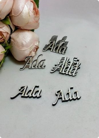 50 Adet El yazısı Ahşap isimlik