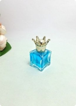 100 Adet Taç Kapaklı Kare Mini Cam Şişe