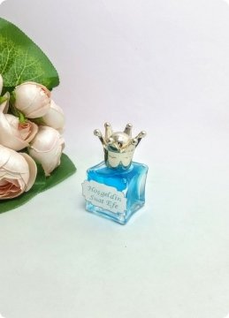 100 Adet Taç Kapaklı Kare Mini Cam Şişe