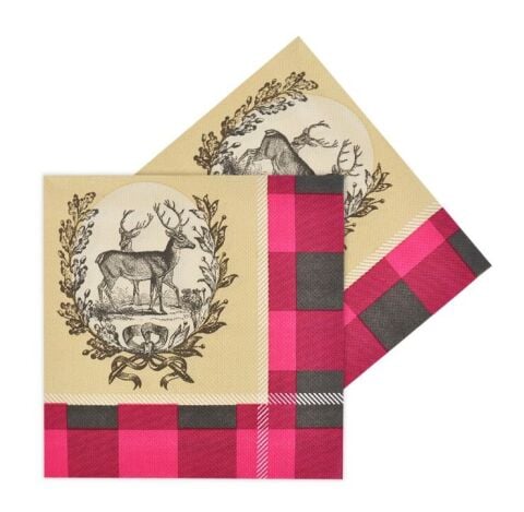 16 lı Pitikareli Geyikli Yılbaşı Peçete 33x33