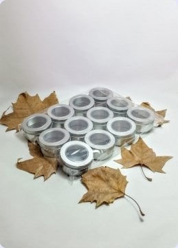 12 Lİ Pencereli Yuvarlak Metal / Teneke Kutu