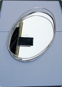 Oval Aynalı Metal Nişan Tepsisi