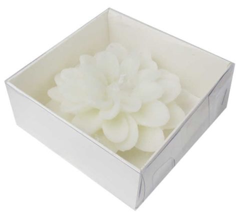 NİLÜFER LOTUS MUM ASETAT KUTULU BEYAZ