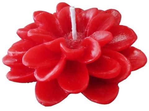 NİLÜFER LOTUS MUM ASETAT KUTULU KIRMIZI