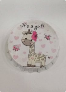 8.5 Cm Büyük Yuvarlak Zürafalı Magnet Açacak