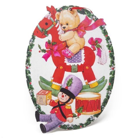 UV Baskılı Yılbaşı Oyuncak Temalı Kapı Süsü34x24cm
