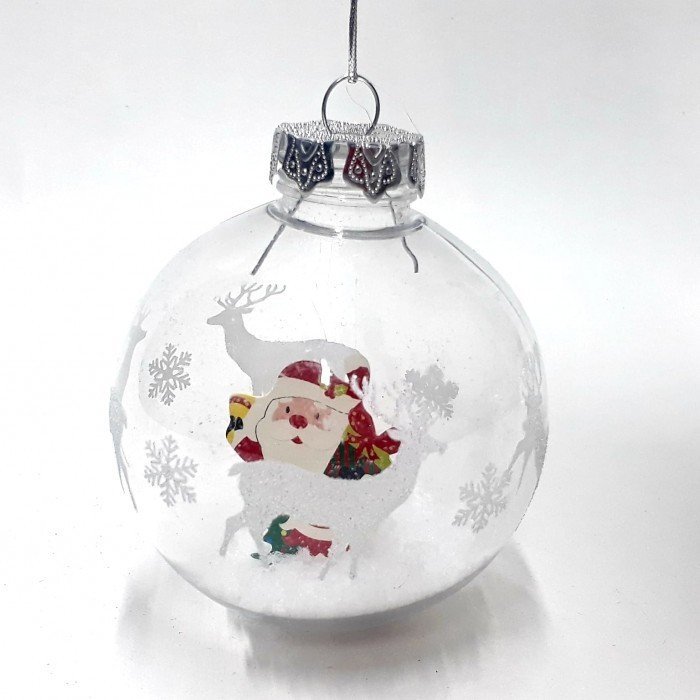 1 Adet Noel Baba Figürlü 8 Cm Mika Cici Top
