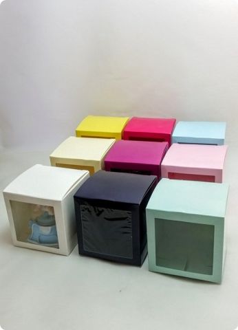 25 Li 5X5X5 cm Pencereli Küp Karton Kutu