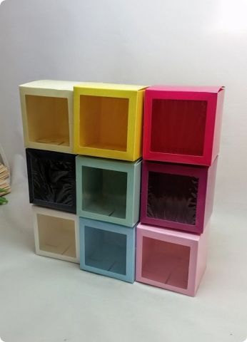 25 Li 5X5X5 cm Pencereli Küp Karton Kutu
