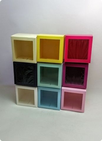 25 Li 7X7X7 cm Pencereli Küp Karton Kutu