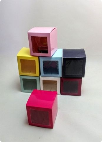 25 Li 10X10x10 cm Pencereli Küp Karton Kutu