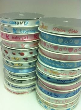 1 cm Saten Baskılı Kurdela