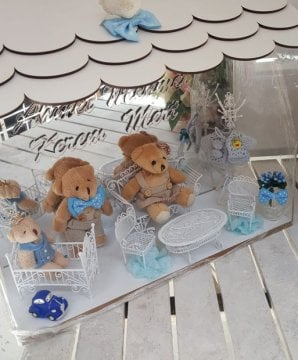 (Süslü) Minyatür Ferforjeli Pleksi Kapı süsü