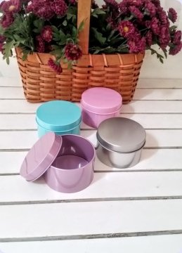12 Lİ Yuvarlak Metal / Teneke Kutu
