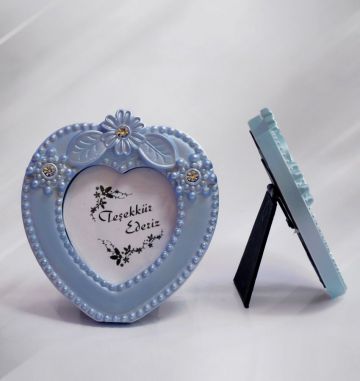 Polyester Çerçeve Taşlı Kalp 100 Adet / Paket