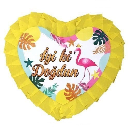 Flamingo Kalp Pinyata