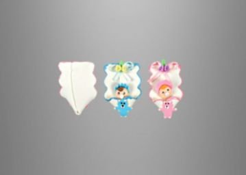 Bebek Ayılı Kundakta Mavi - 50 Adet / Paket