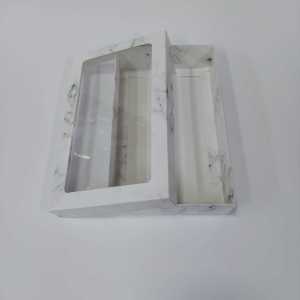 25x15x5 cm Pencereli Mermer Desenli Karton Asetat Kutu