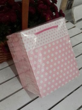 25 Li 14x17 Cm (Mor,Kırmızı,Pembe,Siyah) Körüklü Karton Çanta / Poşet
