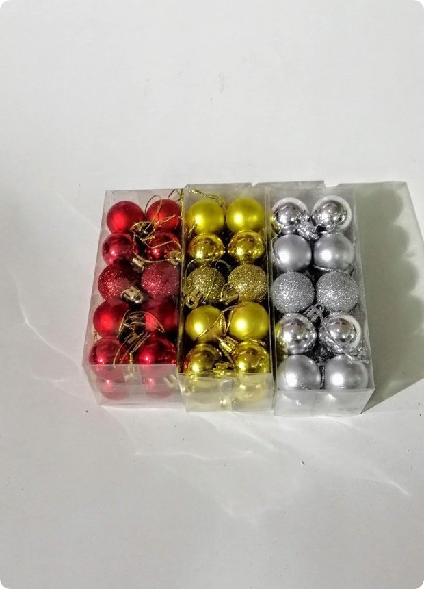 3 cm 24 lü cici top yılbaşı ağaç süsü