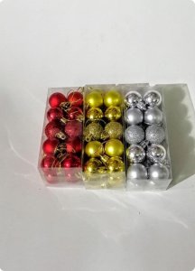 3 cm 24 lü cici top yılbaşı ağaç süsü