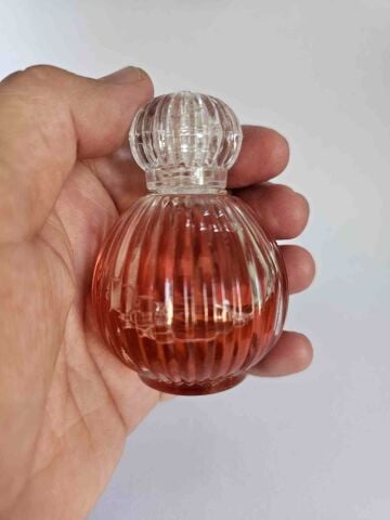 20 Li 50 cc Kristal Kapaklı Cam Çizgili Top Şişe