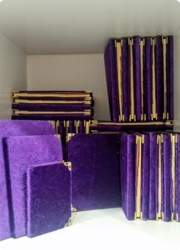 (150 Adet) 10x14 cm Kadife Kumaş Kaplı Yasin i Şerif