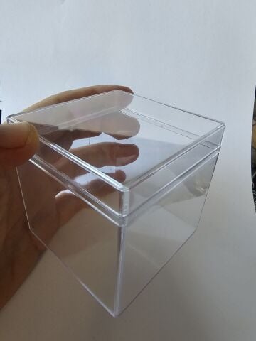 12 li Mika Pleksi Küp Kutu 7x7x7 cm