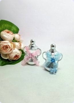 1 Paket Süslü Biberon Mika Kutu Bebek Şekeri Objesi