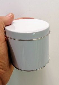 12 Li 8x8 Cm Beyaz Büyük Teneke Mum Kutusu