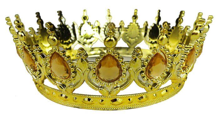 TAÇ PLASTİK ALTIN PASTA SÜSÜ TAŞLI ALTIN PK:1