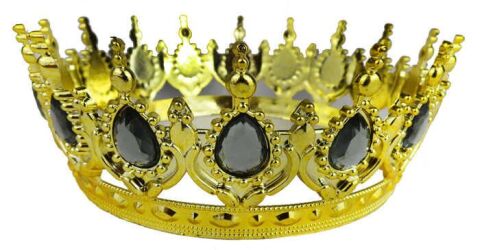 TAÇ PLASTİK ALTIN PASTA SÜSÜ TAŞLI GÜMÜŞ PK:1