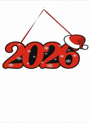 Şapkalı Ahşap 2027 Yazısı (40*20cm)