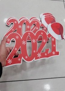 Şapkalı Ahşap 2027 Yazısı (40*20cm)
