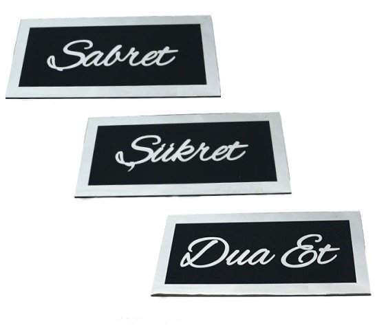 Küçük Boy Sabret & Şükret & Dua Et Takım
