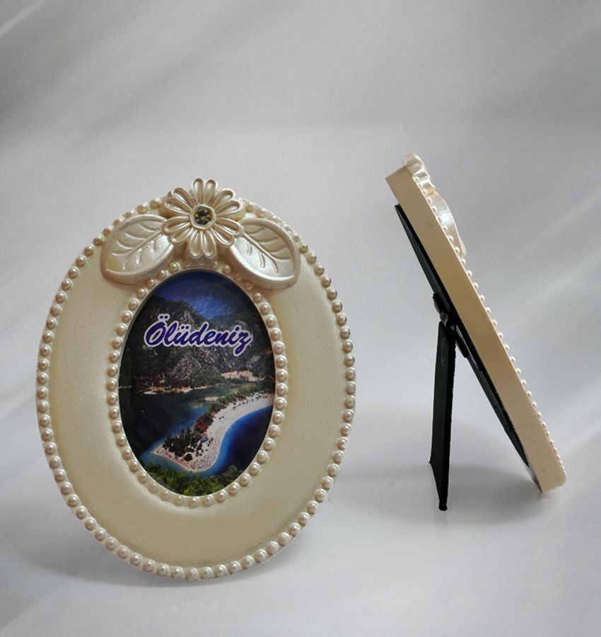 Polyester Çerçeve Taşlı Oval