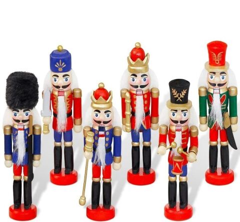 KURŞUN ASKER (fındık kıran) AHŞAP DEKORATİF EŞYA (6lı SET 13CM)
