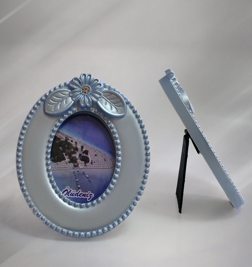 Polyester Çerçeve Taşlı Oval