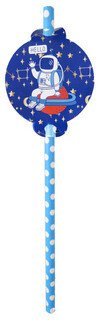 6 LI PİPET ASTRONOT UZAYDA KARTON PİPETLİ