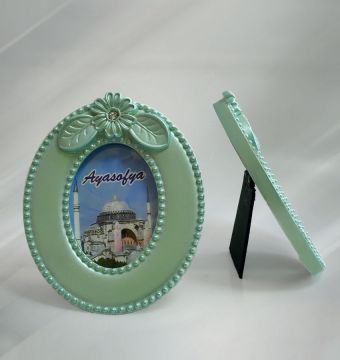 Polyester Çerçeve Taşlı Oval