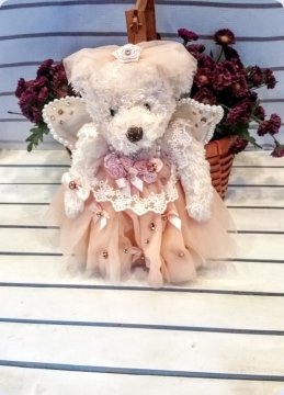 30 Cm Boyunda Kanatlı Büyük Peluş Melek Ayıcık