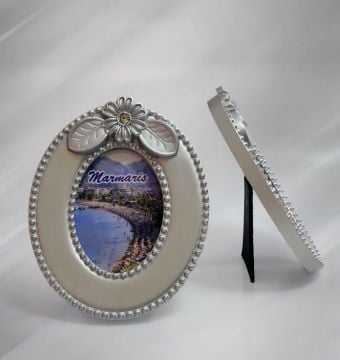 Polyester Çerçeve Taşlı Oval
