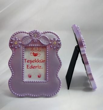 Polyester Çerçeve Taşlı Dalgalı Dikdörtgen