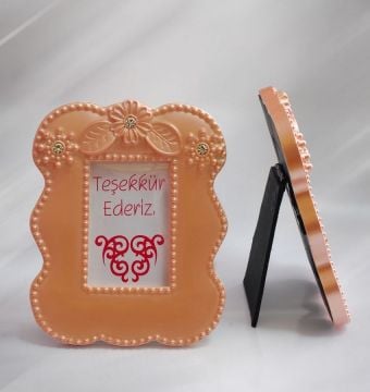 Polyester Çerçeve Taşlı Dalgalı Dikdörtgen