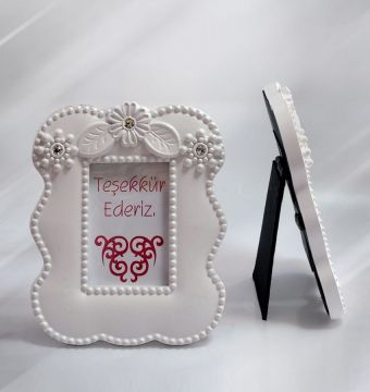 Polyester Çerçeve Taşlı Dalgalı Dikdörtgen