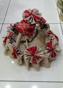 Kraft süslemeli kına sepeti