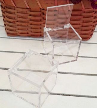 6x6 Mika Küp Kutu Nikah Şekeri Objesi (büyük boy )