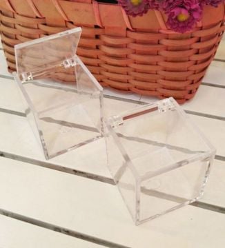 6x6 Mika Küp Kutu Nikah Şekeri Objesi (büyük boy )