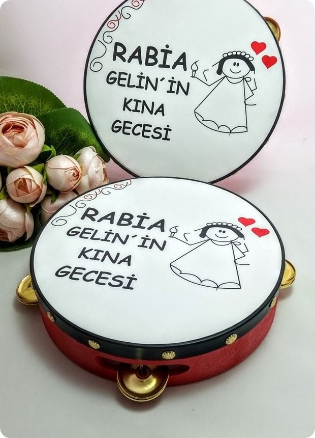 Kına Gecesi Deri Zilli Tef