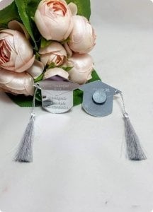 Süslü magnet mezuniyet kepi şekeri